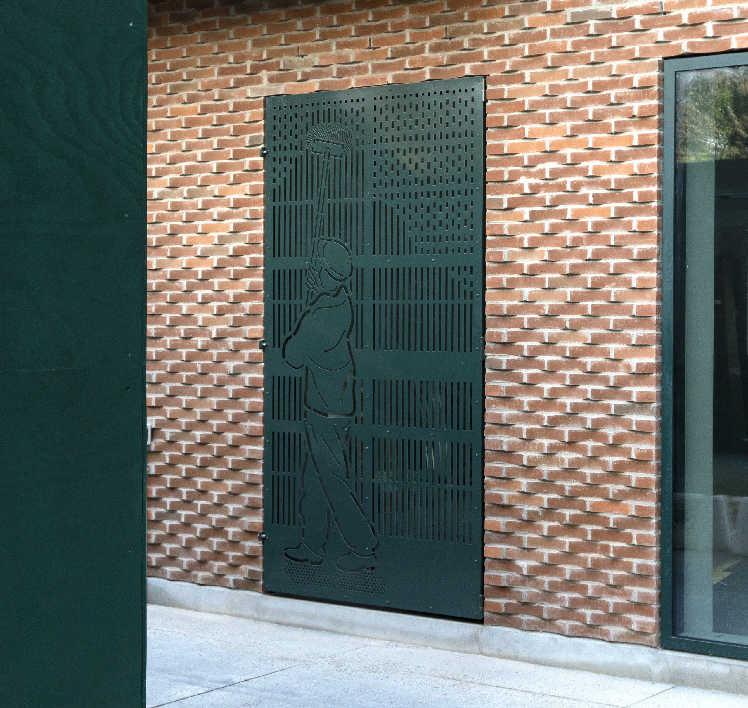 Theodora House ground floor facade decoration.